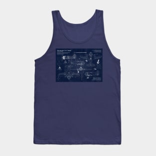 I16 Polikarpov Ishak URSS Blueprint Tank Top